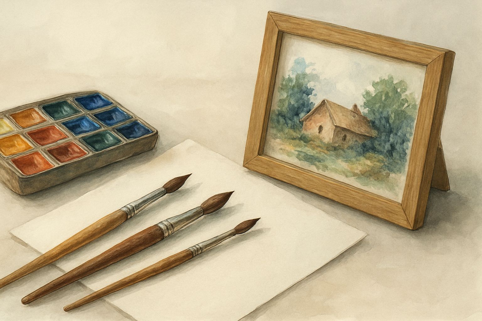 Watercolor auction hero banner